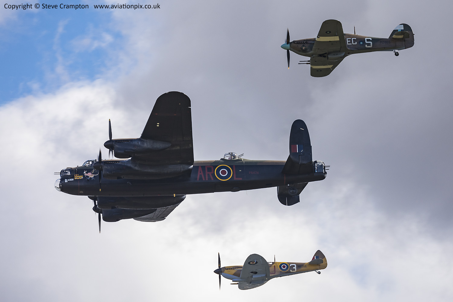 BBMF Spitfire, Lncaster and Hurricane