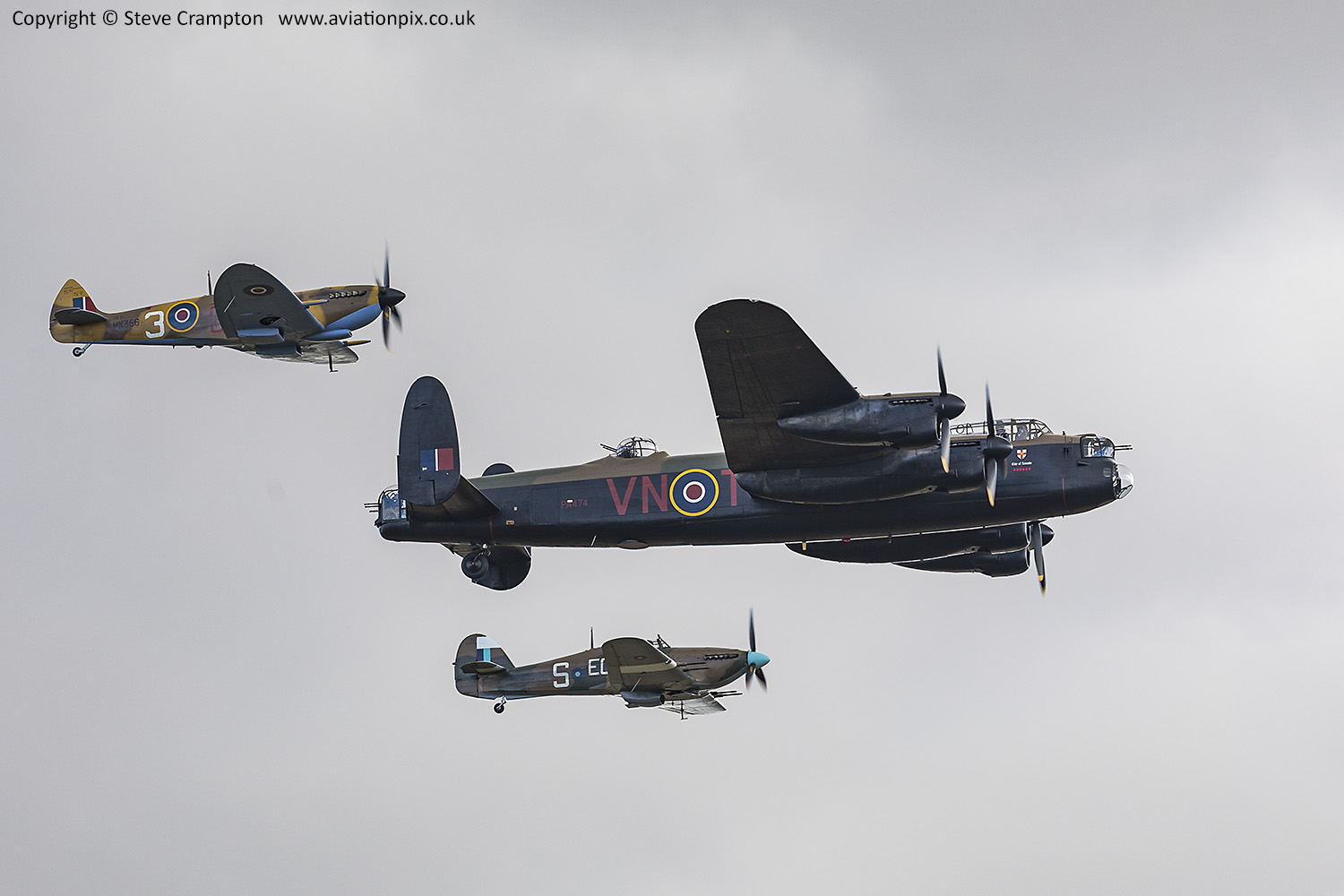 BBMF Spitfire, Lncaster and Hurricane