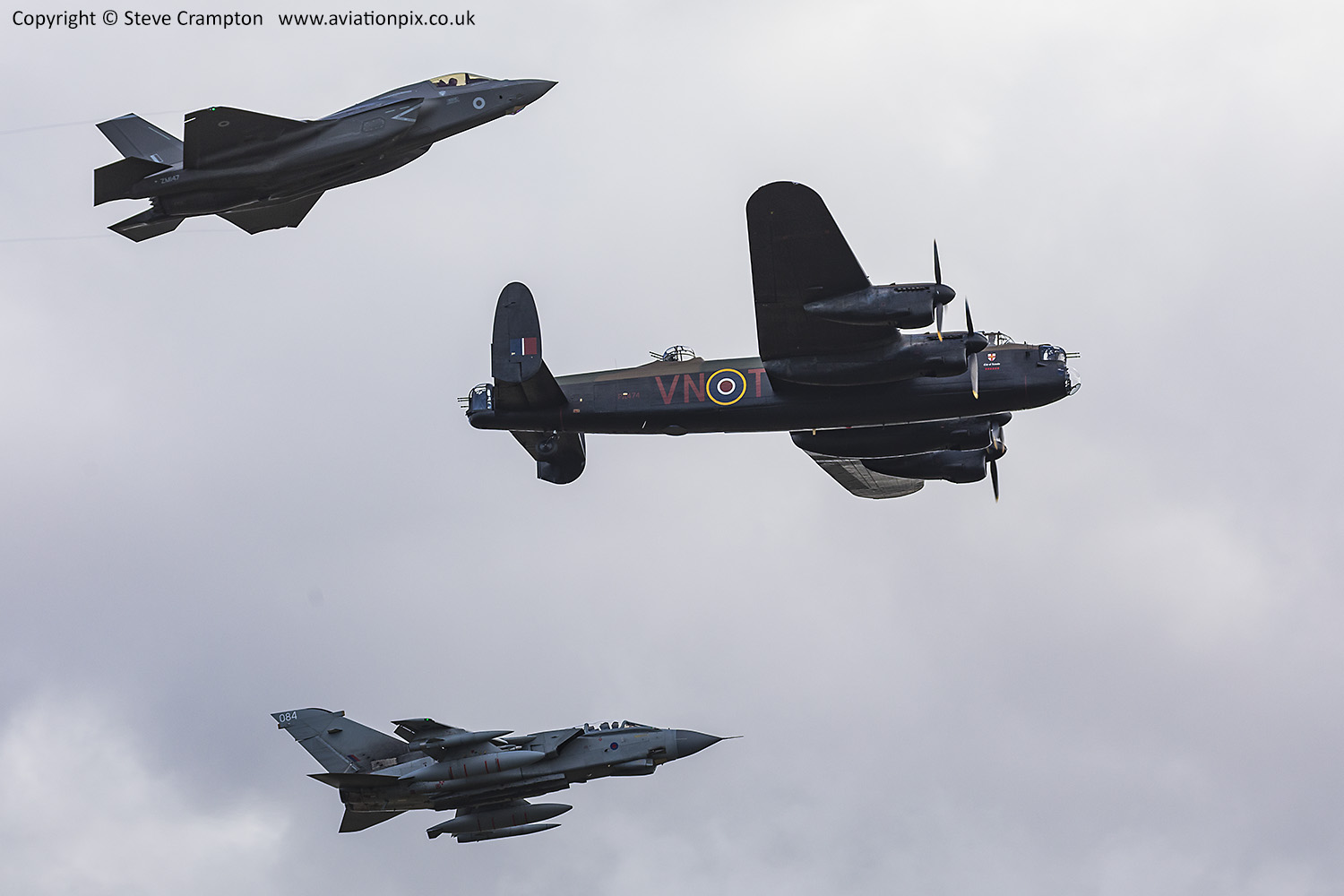 Dambusters Tribute, Lancaster, Tornado and F-35 Lightning II
